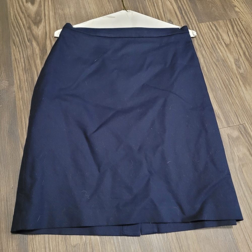 J. Crew Dark Blue Pencil Skirt Size 16 A-line
